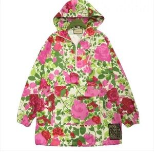 💯 Authentic Gucci Ken Scott Pullover Parka Jacket Anorak Coat Rose Floral